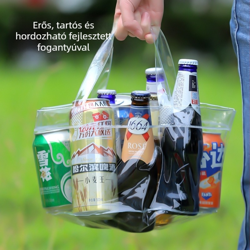 Összecsukható vízmedence kempingezéshez és utazáshoz — átlátszó PVC, mosó- és mosdómedence, modern, egyszerű dizájn