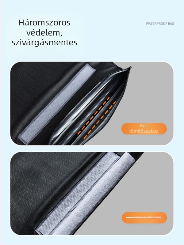 Nagy kapacitású derék-táska többszintű tárolással — vízálló PVC anyagból, uniszex (horgászat, hegymászás, kerékpározás és búvárkodás)