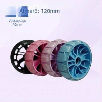 120×40 mm PU fényes kerék babakocsikhoz és rollerhez — széles segédkerék