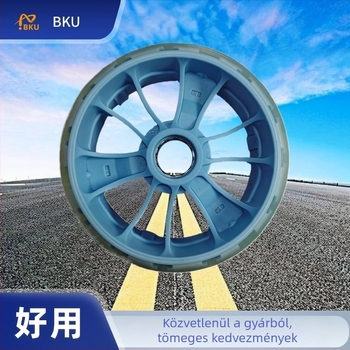 120×40 mm PU fényes kerék babakocsikhoz és rollerhez — széles segédkerék