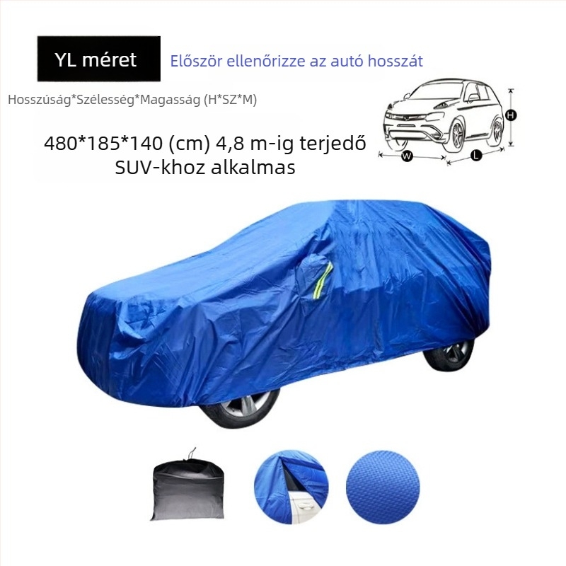 Tartós Oxford szövetből készült autóvédő, teljes fedés, por és eső elleni védelem garázsban, kompatibilis sedan és SUV modellekkel