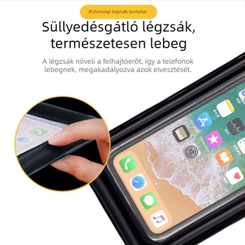 PVC Nagy méretű vízálló telefontáska érintőképernyővel, zárt tok strandhoz, úszáshoz és merüléshez