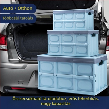 Összecsukható tároló doboz autóhoz és otthonhoz, csomagtartóba illeszkedő, ragasztásos telepítés