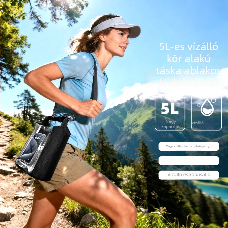 Zonysun PVC vízálló táska – Kültéri Cross-Body/Bucket stílus, Uniszex, Kapacitás 5, Casual & Outdoor