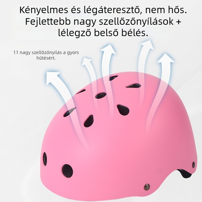 Gyerekeknek szóló kerékpáros sisak ABS héj és EPS belső résszel, szellőző és légáteresztő, uniszex, testre szabható mintázat és logó