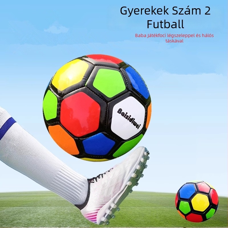 Felfújható gyerekeknek szánt futball játék PVC anyagból, №2, logó nyomtatása elérhető, alkalmas lábfocira és egyéb labdajátékokra