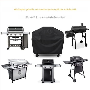 Grillfedél 210D Oxford anyagból, por- és nedvességálló, modern minimál stílus