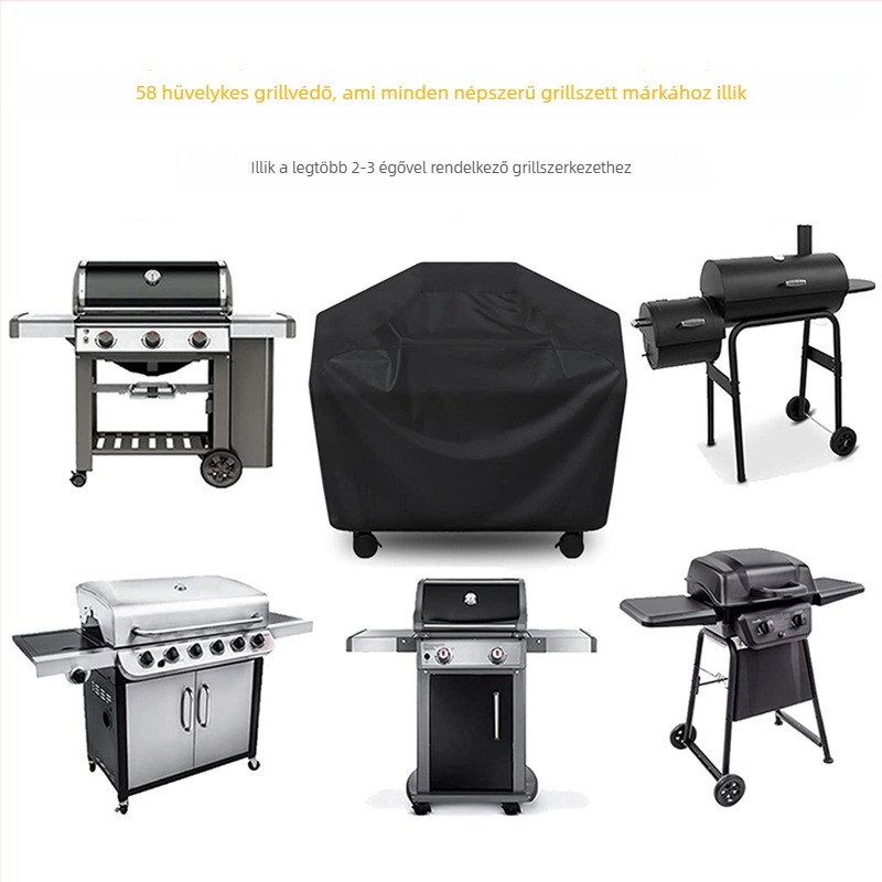 Grillfedél 210D Oxford anyagból, por- és nedvességálló, modern minimál stílus
