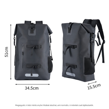 Kültéri vízálló hátizsák 30L, TPU/PVC, vízálló anyag, uniszex felnőtteknek, túrázás, hegymászás, úszás, rafting