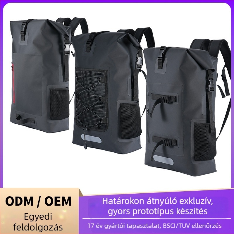 Kültéri vízálló hátizsák 30L, TPU/PVC, vízálló anyag, uniszex felnőtteknek, túrázás, hegymászás, úszás, rafting