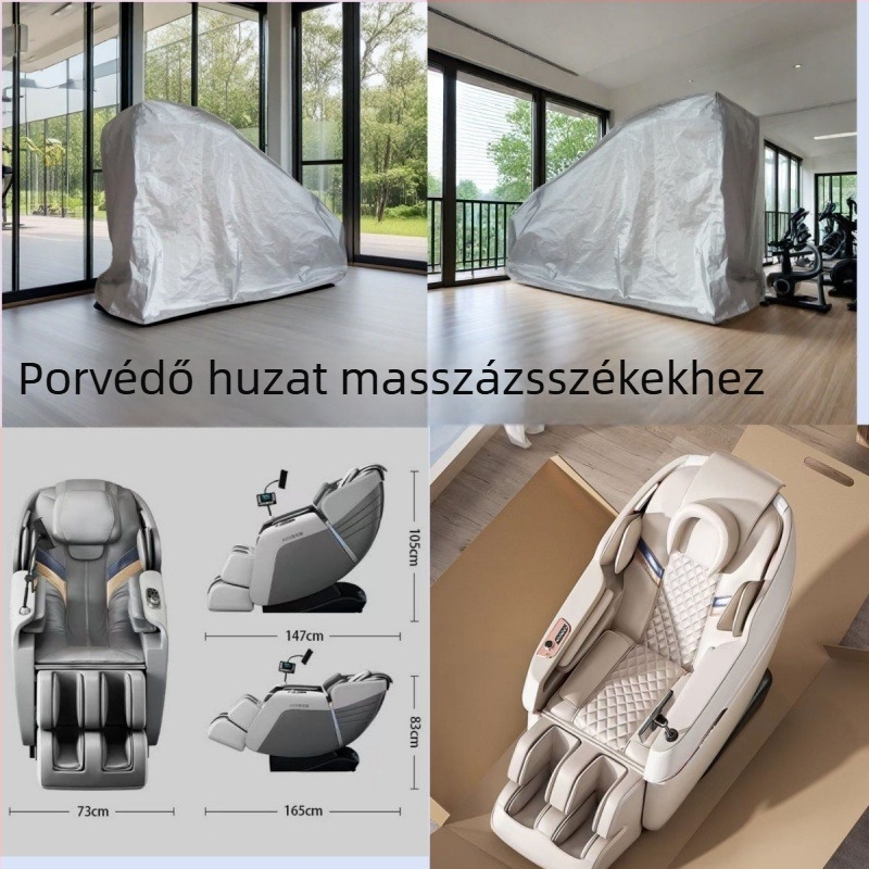 Kültéri masszázsszékhez való védőhuzat, vízálló és UV-álló, teljes lefedés Oxford anyagból, porvédő