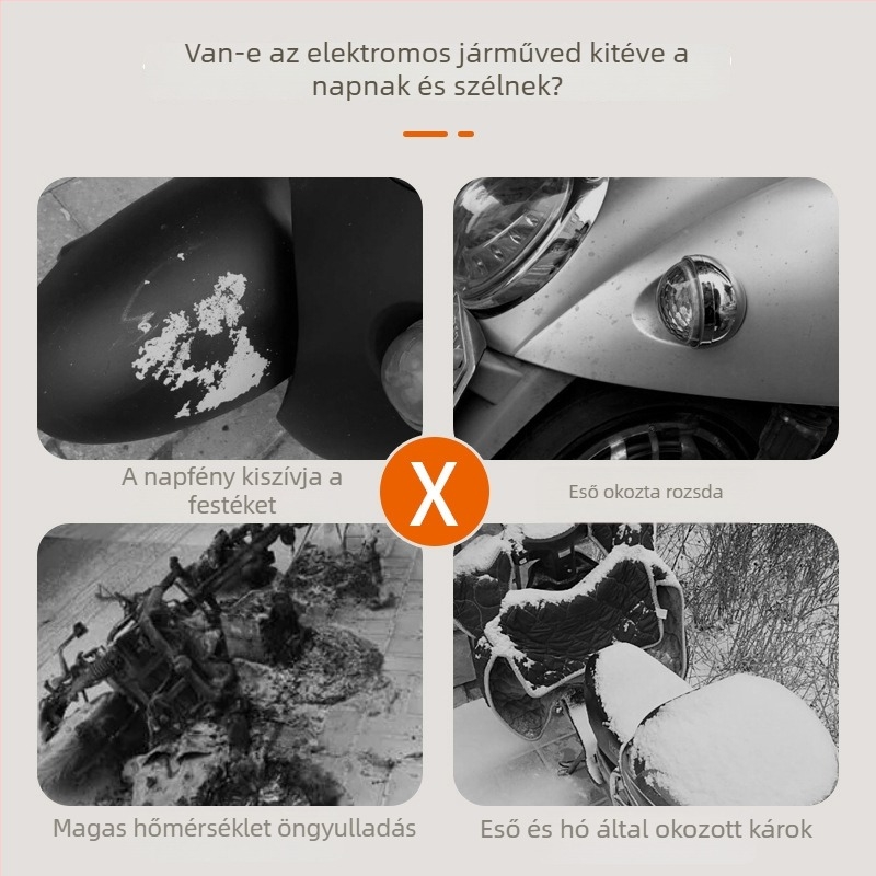 Elektromos jármű takaró — vastagított anyag, vízálló, UV védelem, porvédő (vízálló; UV védelem; porvédő; vastagított anyag)