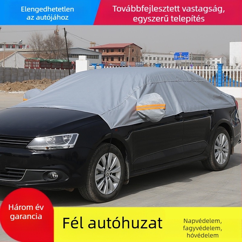 Autó napvédő az első szélvédőre, félfedél, vastagabb hóvédő pajzs, hőszigetelés