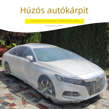 Átlátszó védőruha eső-, szél- és porálló, egyszer használatos, permetezéshez