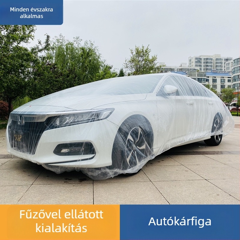 Átlátszó védőruha eső-, szél- és porálló, egyszer használatos, permetezéshez