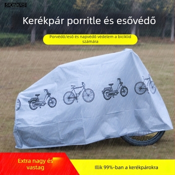 Kerékpárfedél, poliészter, eső- és porálló, általános célú