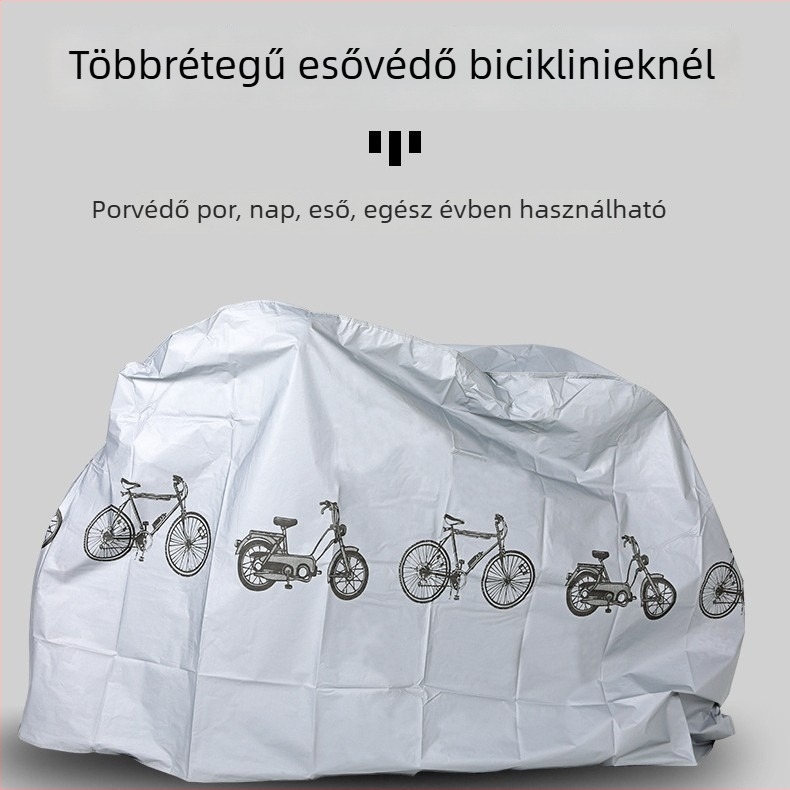 Kerékpárfedél, poliészter, eső- és porálló, általános célú