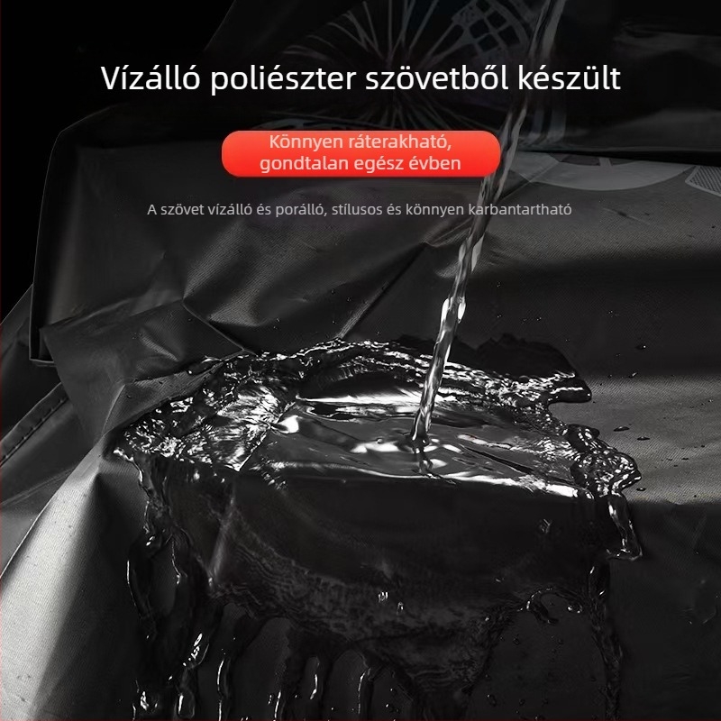Kerékpárfedél, poliészter, eső- és porálló, általános célú