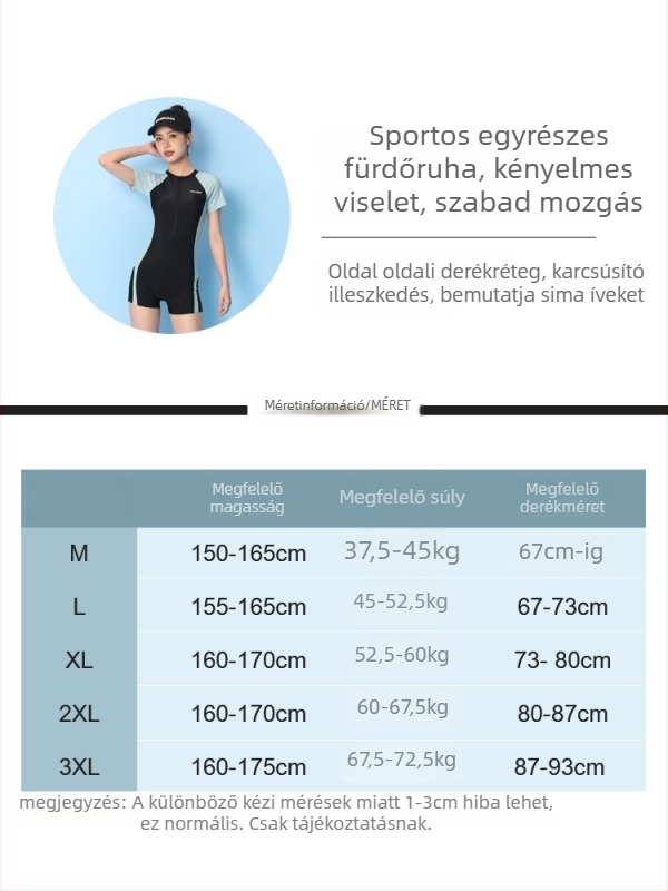 Női egyrészes fürdőruha boxer-kivágással, hasi fedés, a medencéhez és a gyógyfürdőhöz