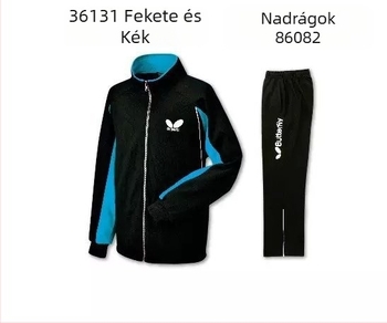 Asztalitenisz szett - gyorsan száradó hosszú ujjú felső és nadrág férfiaknak és nőknek; 100% poliészter, kémiai rostok keveréke