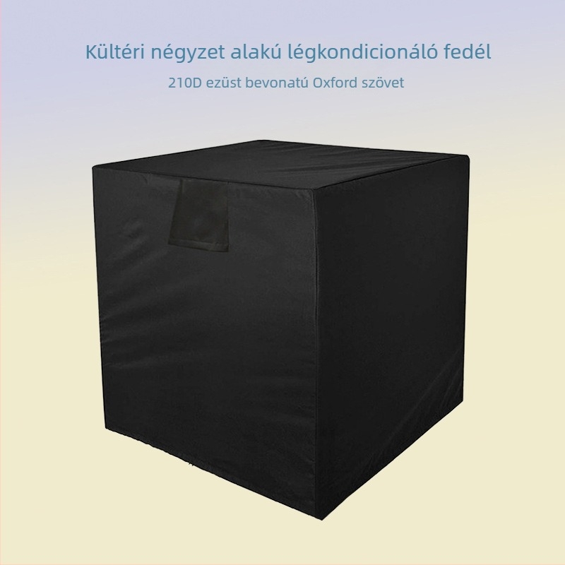 Kültéri függőleges klíma burkolat, porvédő, ezüstbevonat Oxford anyag, szélálló, napvédő, eső és hó elleni védelem