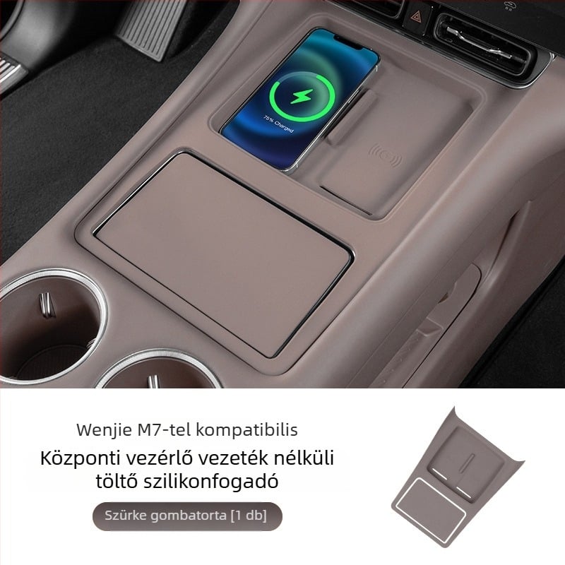 Wenjie M8 központi konzolhoz vezeték nélküli töltéssel készült szilikon párna — karcolásálló és porálló védelem, termékkód WTX-004
