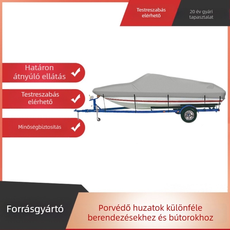 Kültéri V-alakú hajófedél 600D Oxford anyagból, trailerhez és jachtjához, vízálló és UV‑védett, porvédő