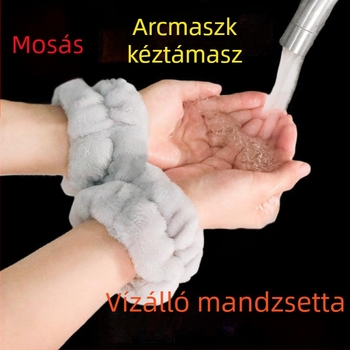 Csuklópánt arcmosáshoz, nedvességelnyelő textile, egyszerű uniszex dizájn, mosásálló és nedvességálló