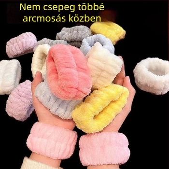 Csuklópánt arcmosáshoz, nedvességelnyelő textile, egyszerű uniszex dizájn, mosásálló és nedvességálló