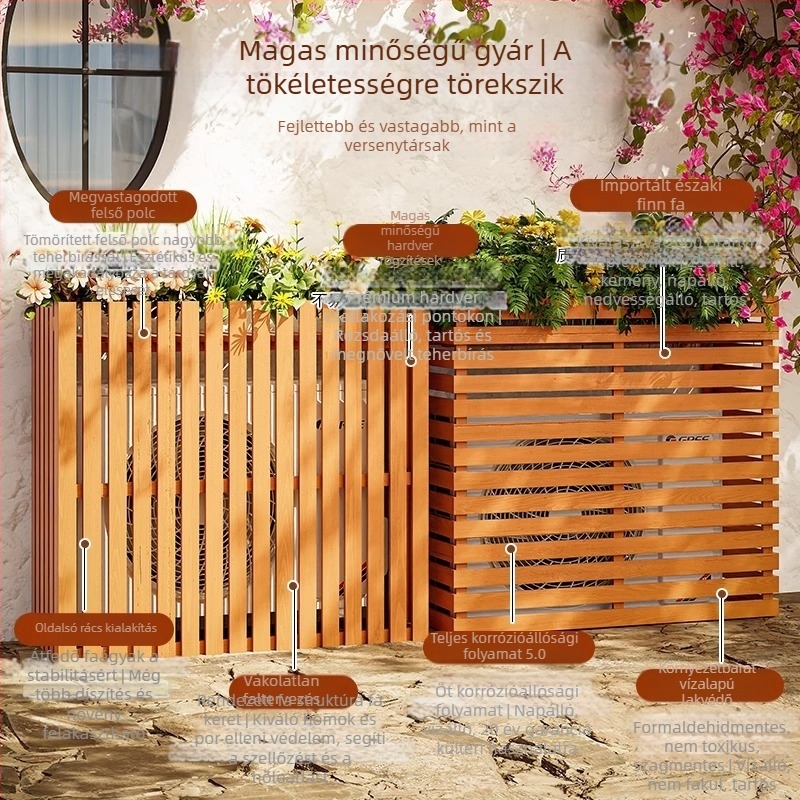 Jiayi Wood Industry tömörfa kültéri klímafedél — kültéri egység fedő, nem testreszabható