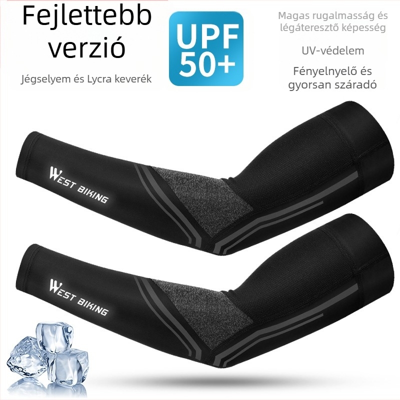 Kültéri UV-védett karvédő, Ice Silk Lycra anyag, csíkos mintázat, uniszex