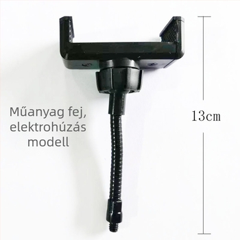 Gyűrűs fény rugalmas csővel és telefonrögzítővel élő közvetítéshez — vasból készült test, modell Hose, világítási kiegészítő