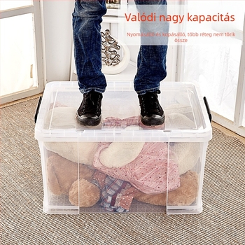 PP műanyag tároló doboz, derékszögű kialakítás, japán stílus, 90–100 L kapacitás, porálló