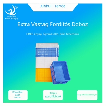 Extra vastag tárolódoboz fedéllel – HDPE, injekciós öntés, falvastagság 4–6 mm, teherbírás 100 kg, alkatrészek és szerszámok számára