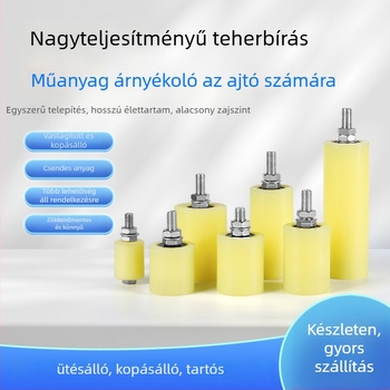 Nylon ajtóvezető görgő csúszóajtókhoz és szalagos szállításhoz — külső átmérő 1, tengelyátmérő 1, zsinórcsatorna radiusz 1, falvastagság 1