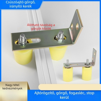 Nylon ajtóvezető görgő csúszóajtókhoz és szalagos szállításhoz — külső átmérő 1, tengelyátmérő 1, zsinórcsatorna radiusz 1, falvastagság 1