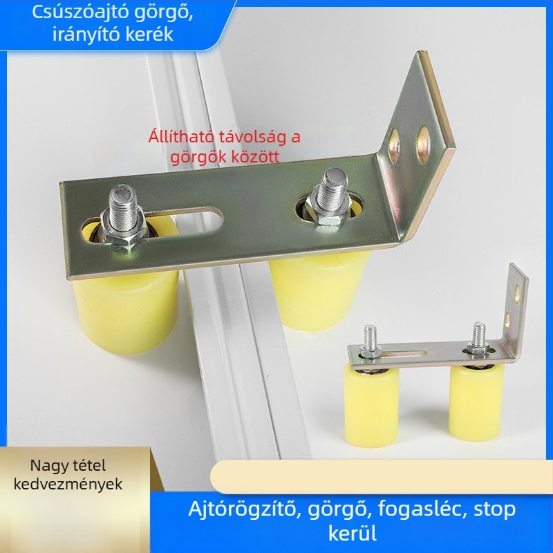 Nylon ajtóvezető görgő csúszóajtókhoz és szalagos szállításhoz — külső átmérő 1, tengelyátmérő 1, zsinórcsatorna radiusz 1, falvastagság 1