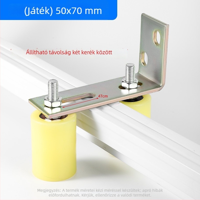 Nylon ajtóvezető görgő csúszóajtókhoz és szalagos szállításhoz — külső átmérő 1, tengelyátmérő 1, zsinórcsatorna radiusz 1, falvastagság 1