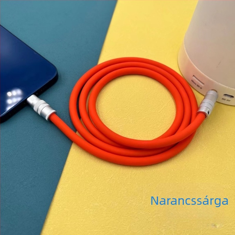 Lightning to 3,5 mm AUX hangkábel iPhone-hoz autóhifihez – 6 magos vezető, aranyozott csatlakozók, 6,0 mm folyékony szilikon, CCC tanúsított