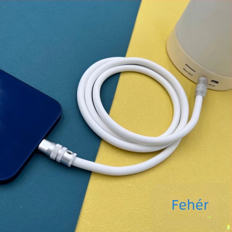 Lightning to 3,5 mm AUX hangkábel iPhone-hoz autóhifihez – 6 magos vezető, aranyozott csatlakozók, 6,0 mm folyékony szilikon, CCC tanúsított