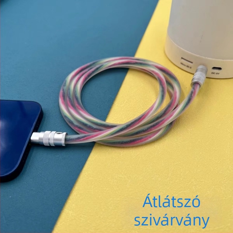 Lightning to 3,5 mm AUX hangkábel iPhone-hoz autóhifihez – 6 magos vezető, aranyozott csatlakozók, 6,0 mm folyékony szilikon, CCC tanúsított