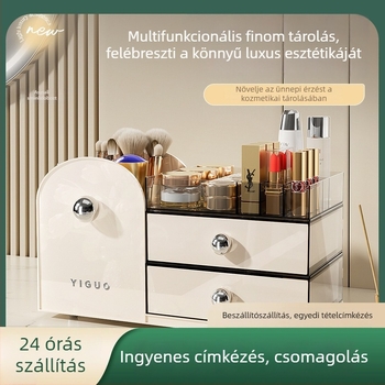 Asztali kozmetikai rendező rekeszekkel, nagy kapacitású tároló rúzsok, szemöldökceruza és bőrápolás számára
