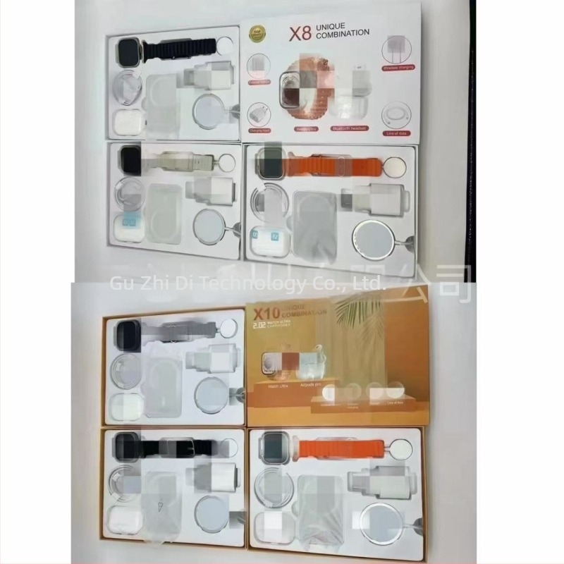 Vezeték nélküli töltésű akkumulátor készlet — Bluetooth hívás, okosóra és karpánt; IPS kijelző, titánium ötvözetes tokk, szilikon szíj, vezeték nélküli tartomány 10 m+