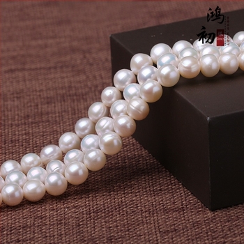 Szabad gyöngyök – édesvízi gyöngyök, polírozott, Hongchu márka, egyszerű stílus