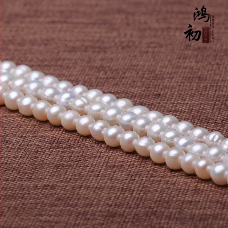 Szabad gyöngyök – édesvízi gyöngyök, polírozott, Hongchu márka, egyszerű stílus