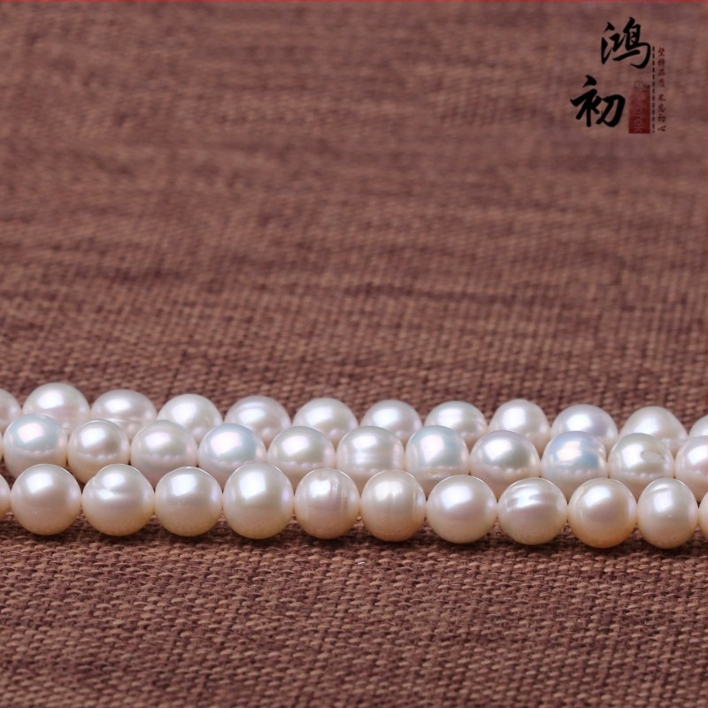 Szabad gyöngyök – édesvízi gyöngyök, polírozott, Hongchu márka, egyszerű stílus