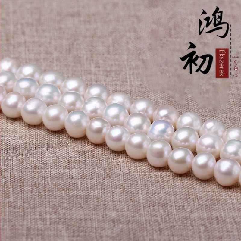 Szabad gyöngyök – édesvízi gyöngyök, polírozott, Hongchu márka, egyszerű stílus