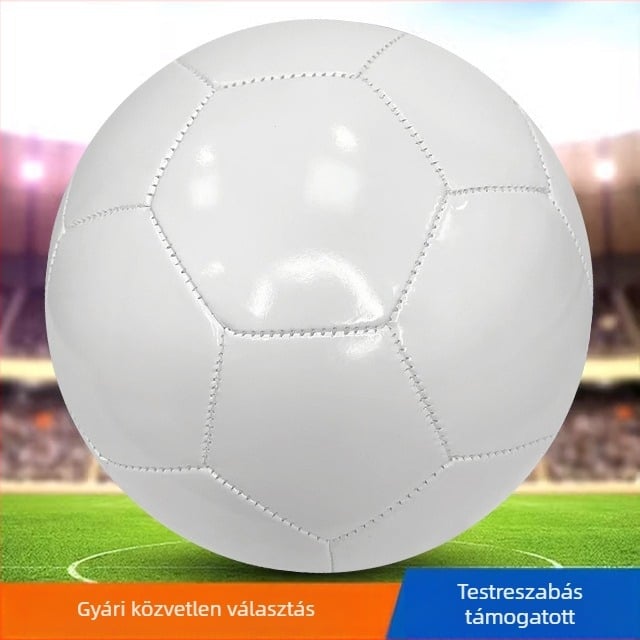 Fehér PVC futball-labda, 5-ös méret, felfújható, DIY festés készlet gyerekeknek, üres játékfoci