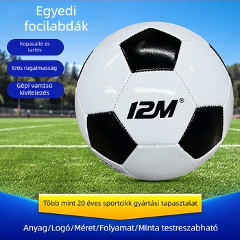 Általános és középiskolások számára 5-ös méretű futball-labda, verseny- és edzőcélra, PVC, gépi varrás