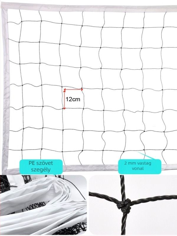 Röplabda háló – Homokos röplabda számára, PVC anyag, gépi varrás, logó nyomtatás, testreszabás elérhető